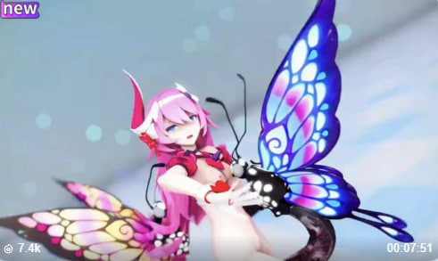 3D金发尤物全裸热舞 性感昆虫娘无限诱惑