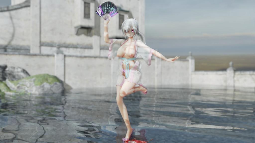 MMD52 汉服萝莉少女被大叔按在琴上狂操 弱音酱淫叫湿透薄纱