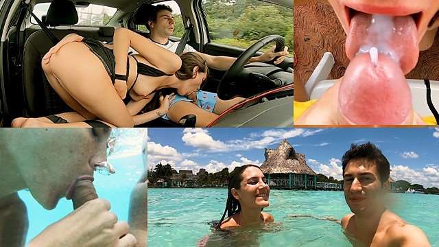 【MySweetApple】公路旅行狂吸吮！野外口爆闪光，骚情侣玩到飞起
